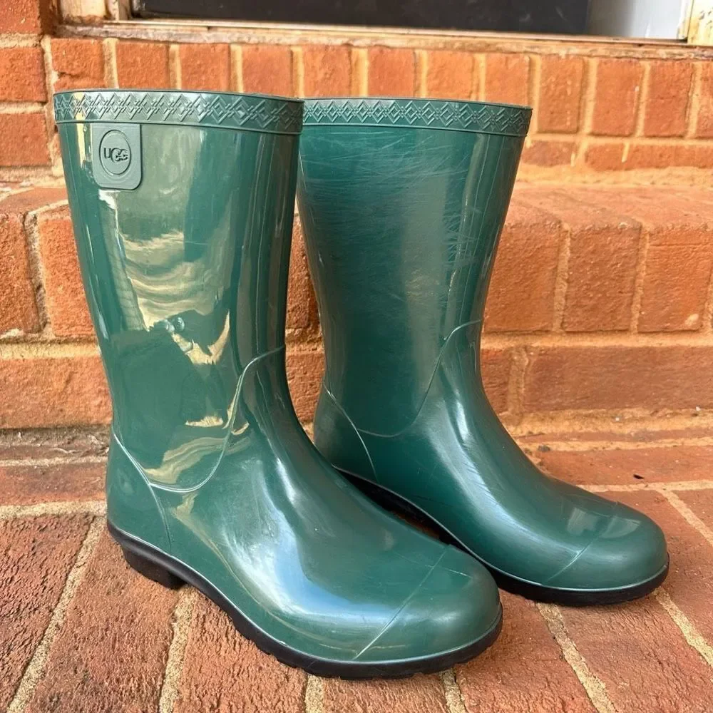 Ugg Kids Rubber Rainboots Green size 5